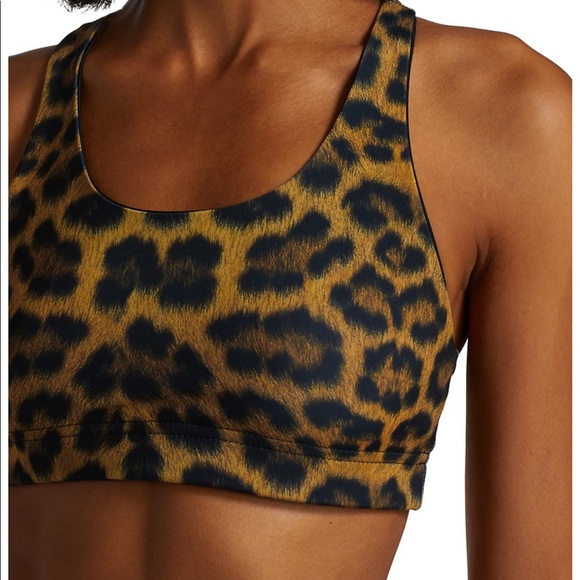 NWT Terez REVERSIBLE leopard Print Sports Bra, S+M - Picture 3 of 10